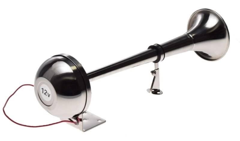 Sygnał dźwiękowy air ze sprężarką tuba metal chrom - zdjęcie 2