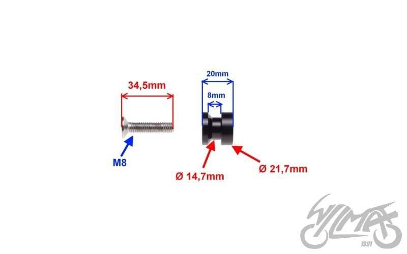 Uchwyt wahacza podnośnika m8 x 1,25 czarny - zdjęcie 2