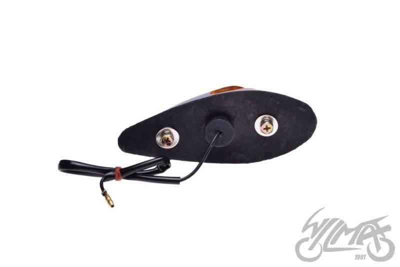 Lampa na błotnik pomarańczowa chrom | AL60322 - zdjęcie 2