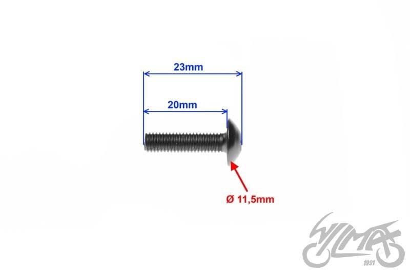Śruba owiewki aluminiowa 5x20 czerwone opk 10 szt - zdjęcie 2