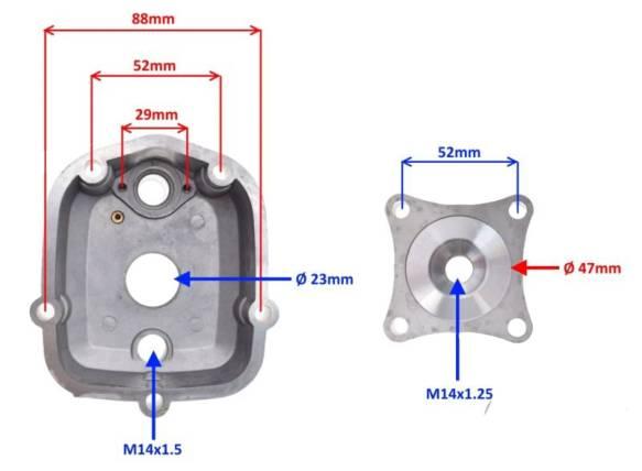 Głowica cylindra derbi aprilia 2006 70 cc woda - zdjęcie 5