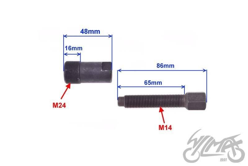 Ściągacz koła magnesowego cr-006 4t prawy gwint - zdjęcie 4