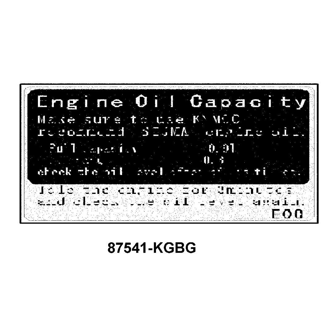 Naklejka Ostrzegawcza Xxe000-Typea C 87541-Kgbg-E0