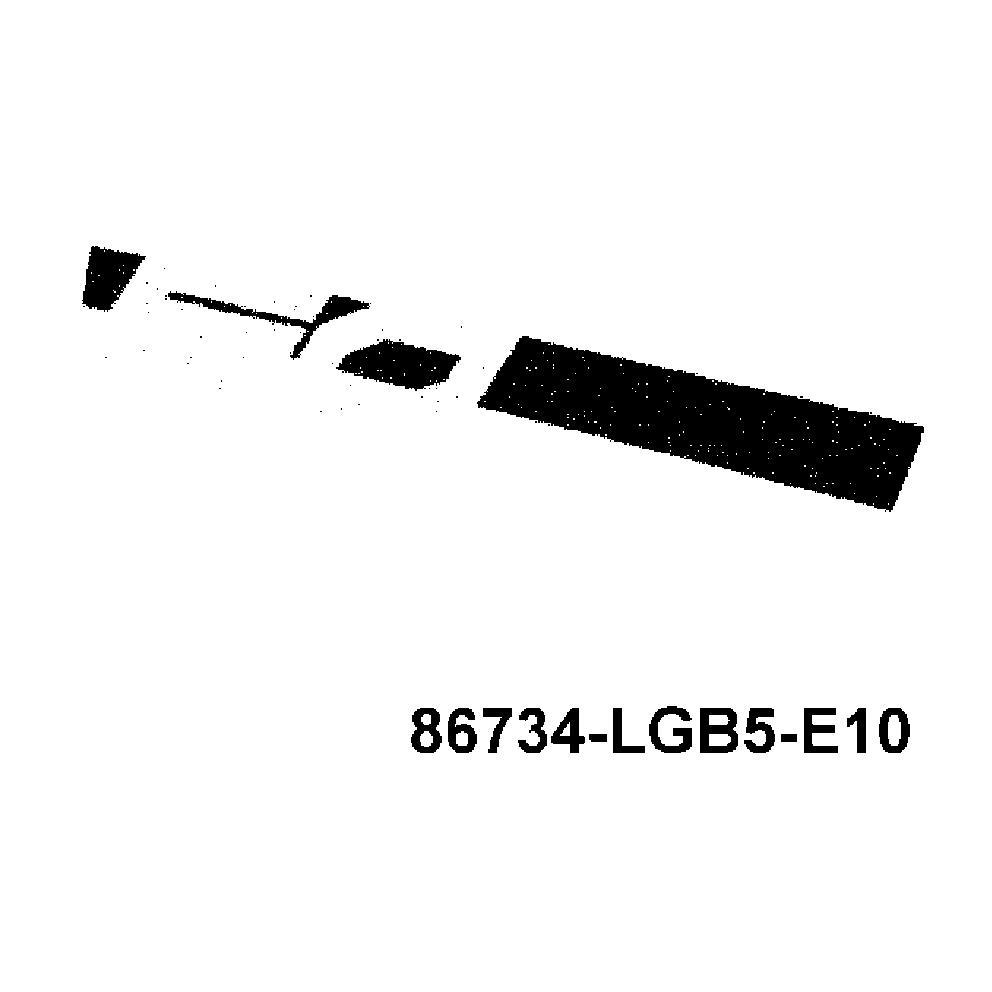 Naklejka 86734-Lgb5-E10-T01 . | 86734-LGB5-E10-T01