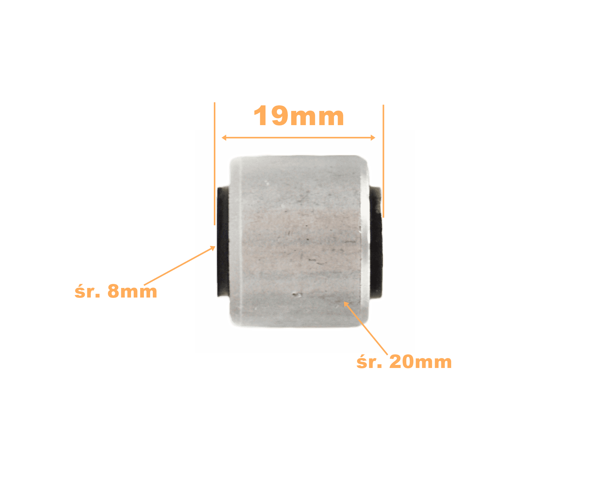 Tuleja Metalowo-Gumowa Zimmerblock 20x8x19 MotoGeneric - zdjęcie 3