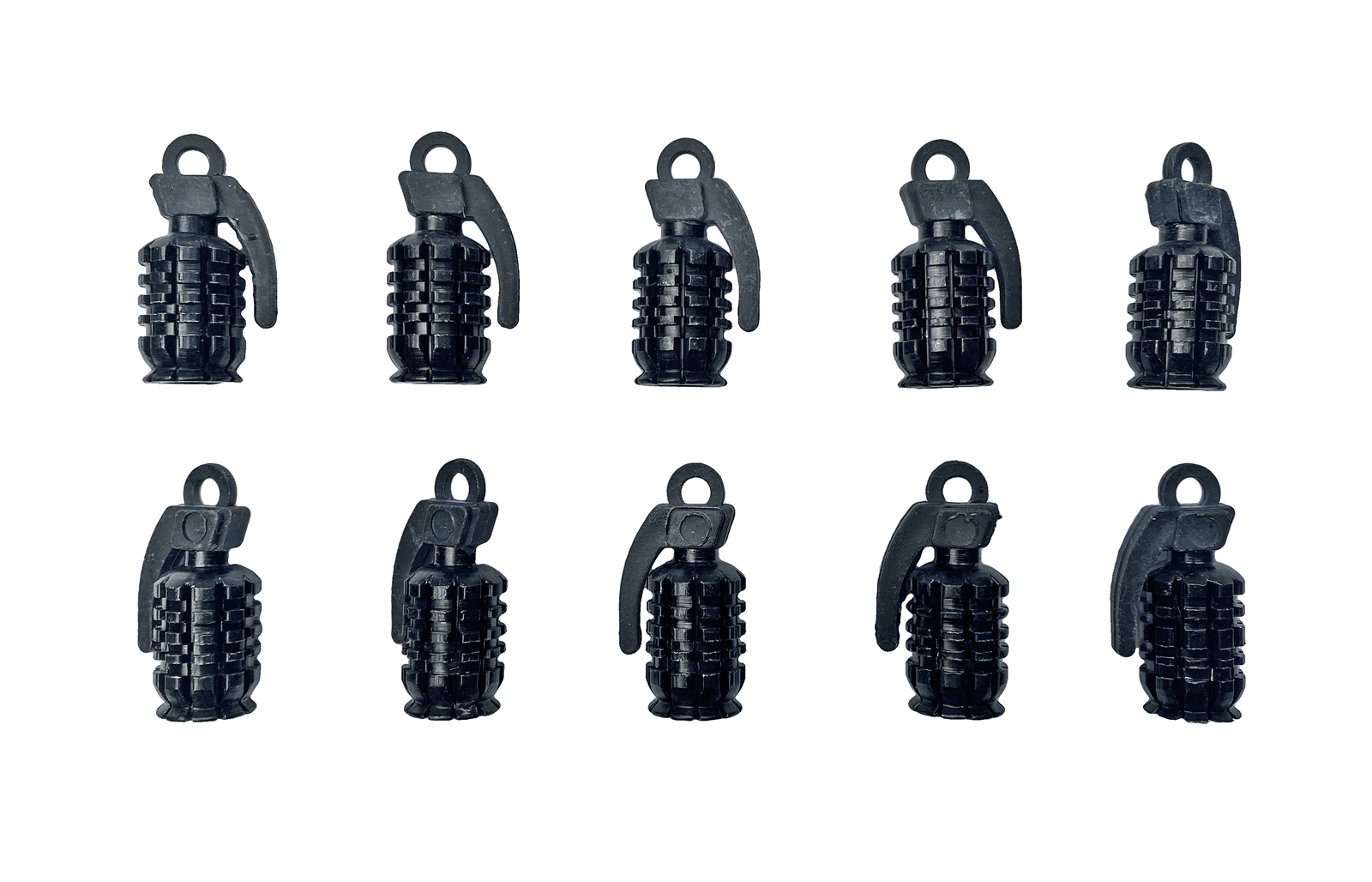 Nakrętka Wentyla Koła Czarna Kształt Granat 10szt MotoGeneric