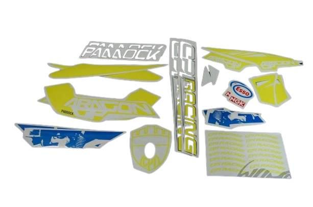 Zestaw naklejek aragon niebiesko-żółty | CAR9013