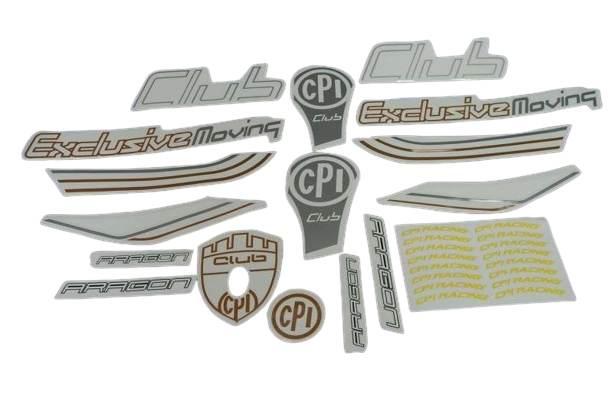 Zestaw naklejek aragon club-biały | CAR9015