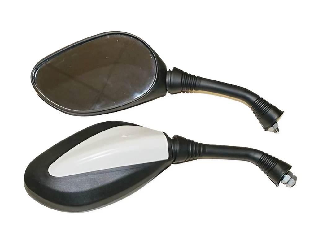 Lusterka Gwint M8 Prawy/Lewy Czarno-Białe L MotoGeneric