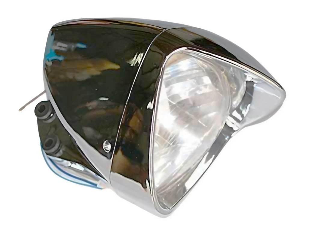 Klosz Lampy Przód Chrom Motocykl Okrągła MotoGeneric