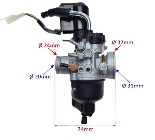 Gaźnik phva 17.5mm piaggio nrg power 50 e4 h2o 2018-2021 cm290003 - zdjęcie 2