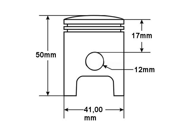 Tłok yamaha dt 41,00 nominał | ROY00720 - zdjęcie 2