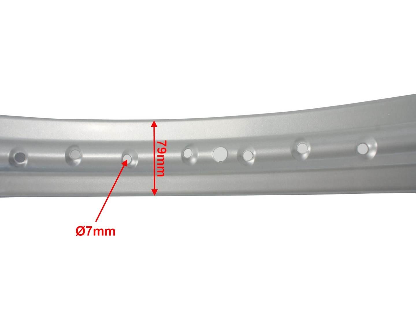 Felga 18" 2,15x18 mz jawa wsk szara 36 szprych zaplot ml - zdjęcie 4