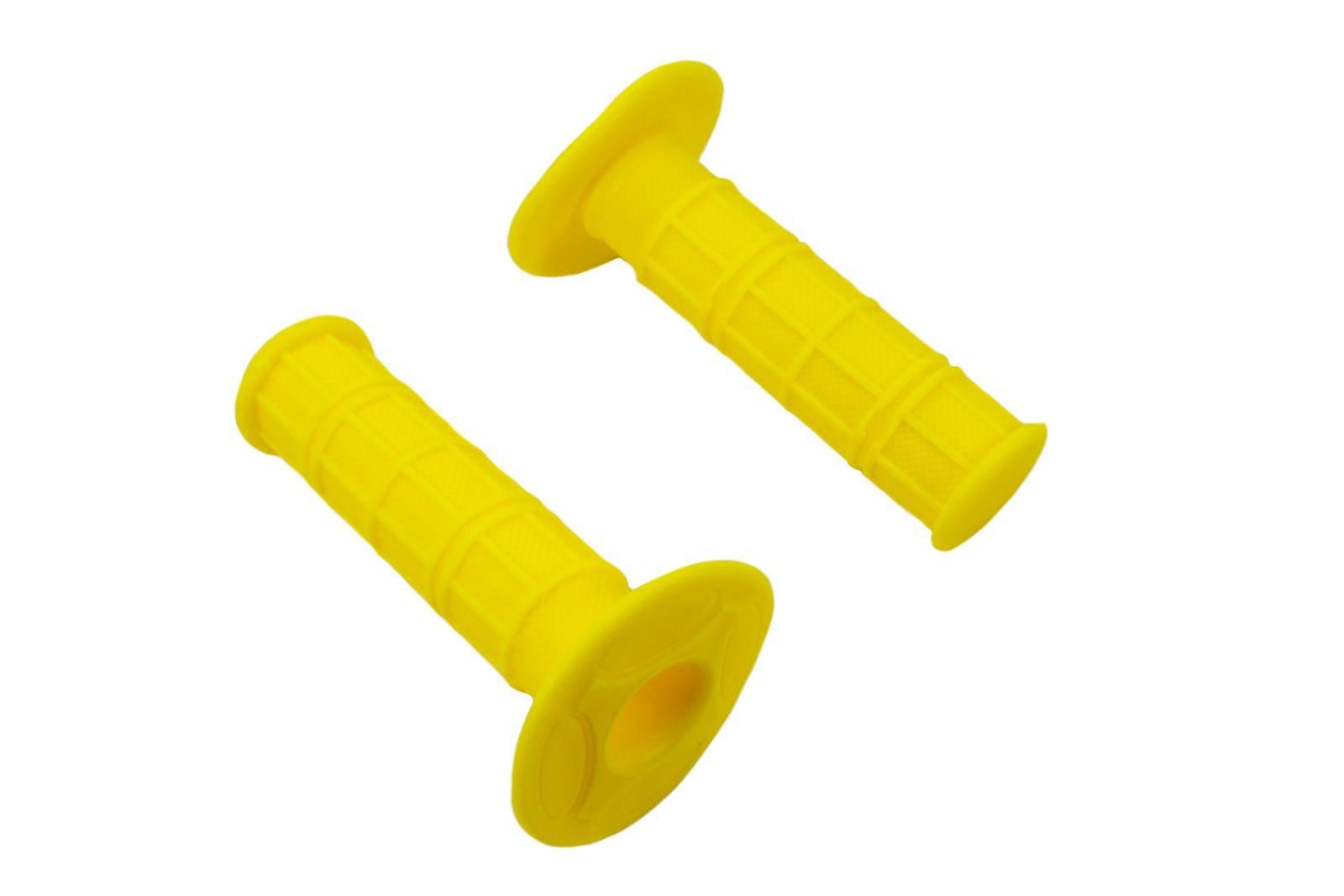 Manetka kierownicy cross enduro żółte kpl