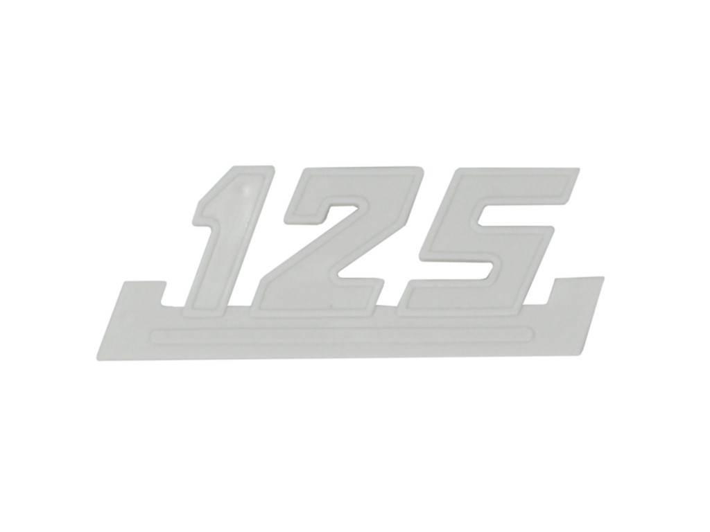 Emblemat znaczek boczka wsk 125 biały | ROY01346