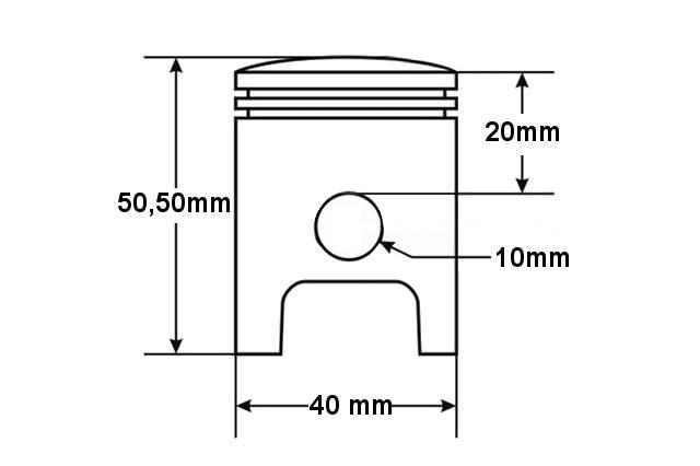 Tłok honda tact50 40mm pin10 standard | ROY01419 - zdjęcie 2
