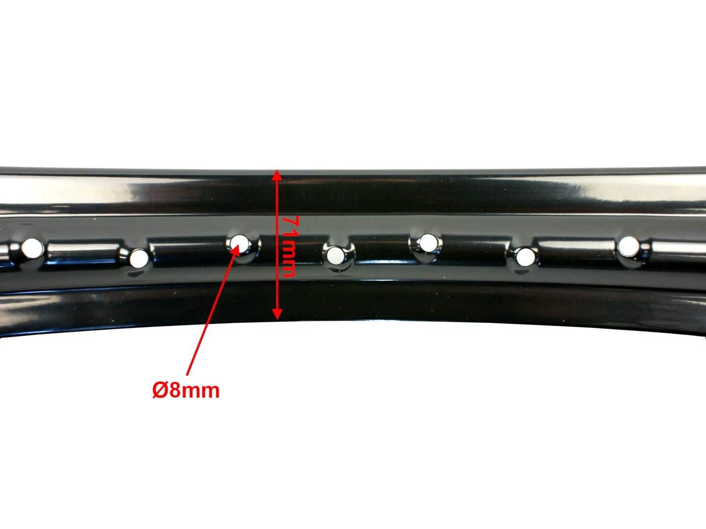 Felga 19" 1,85x19 junak m-72 k-750 dniepr 40 szprych czarna ml - zdjęcie 4