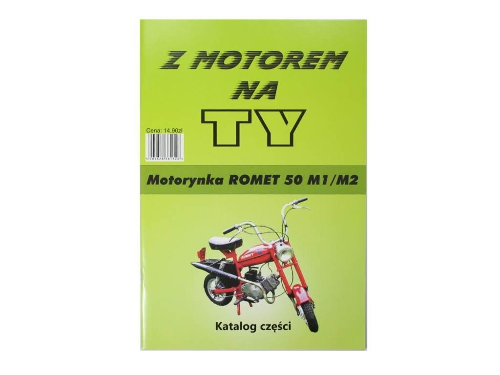 Katalog części z motorem na ty motorynka romet 50 m1/m2