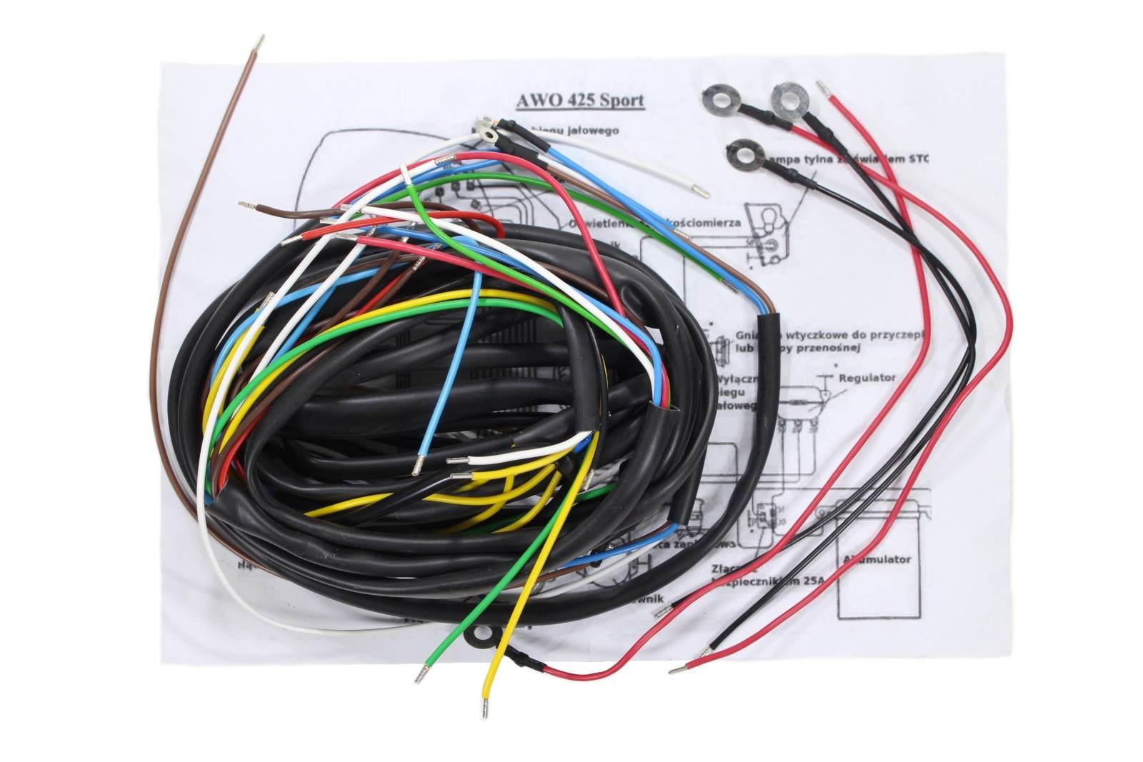 Instalacja wiązka simson awo 425 sport czarna ml