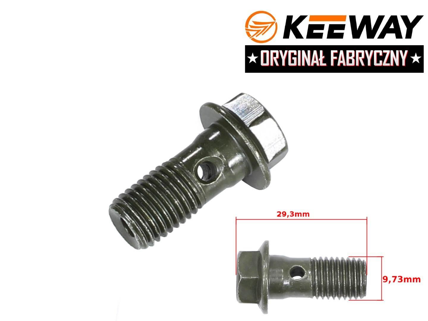 Śruba przewodu hamulcowego keeway 50ccm m10 oryginał