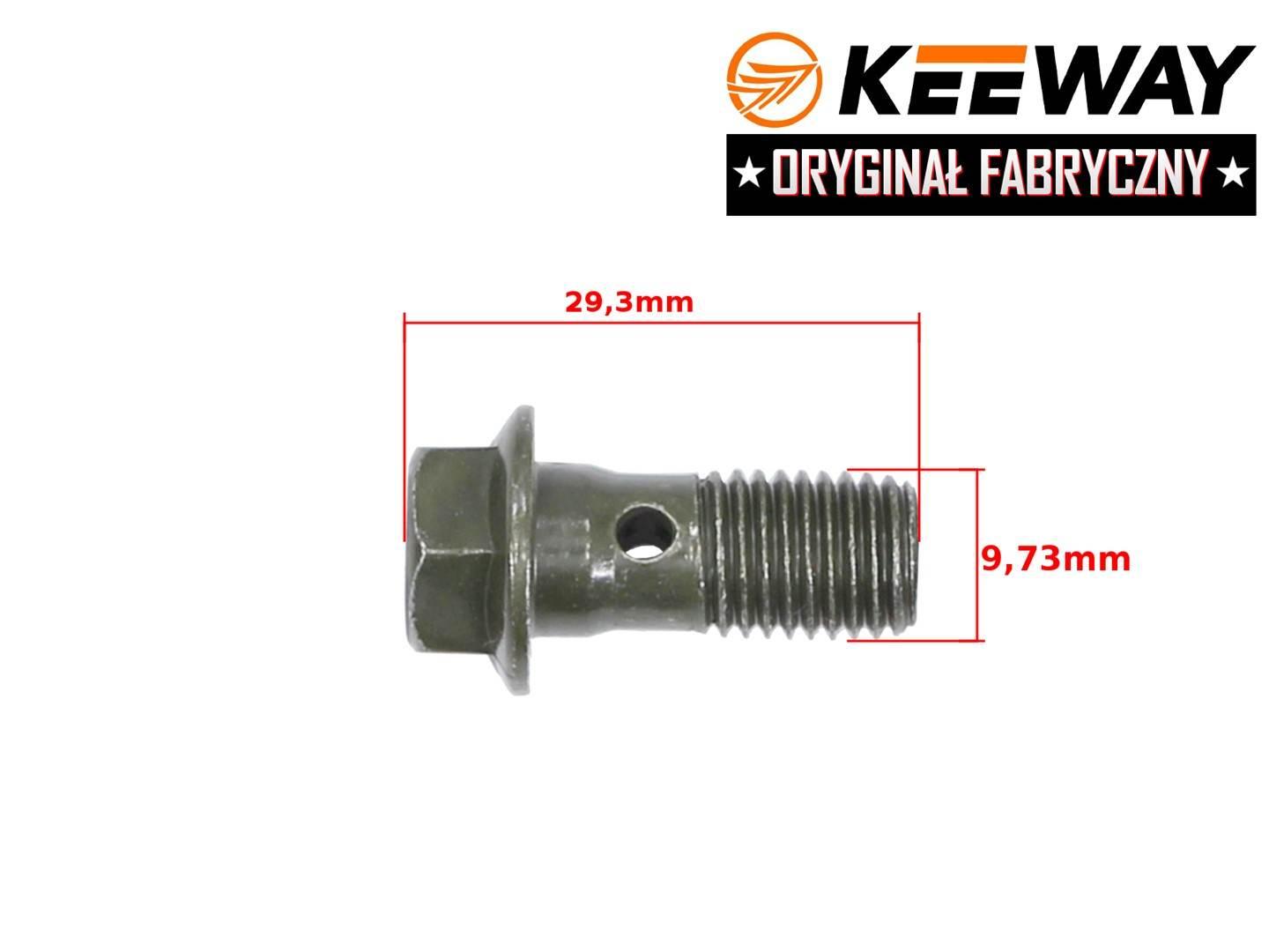 Śruba przewodu hamulcowego keeway 50ccm m10 oryginał - zdjęcie 2