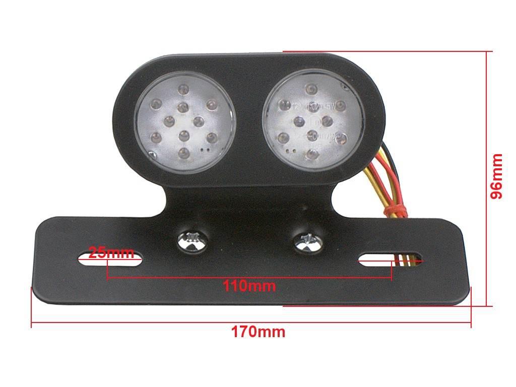 Lampa tył z podstawą tablicy rejestr tl-gj-023-1