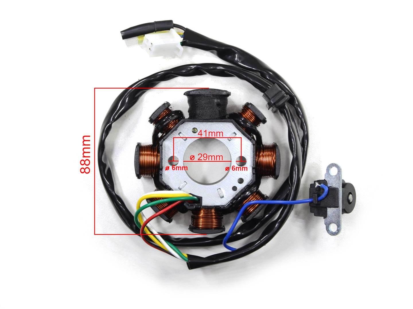 Aparat zapłonowy stator gy6-50 1 cewka zapłonowa - zdjęcie 2