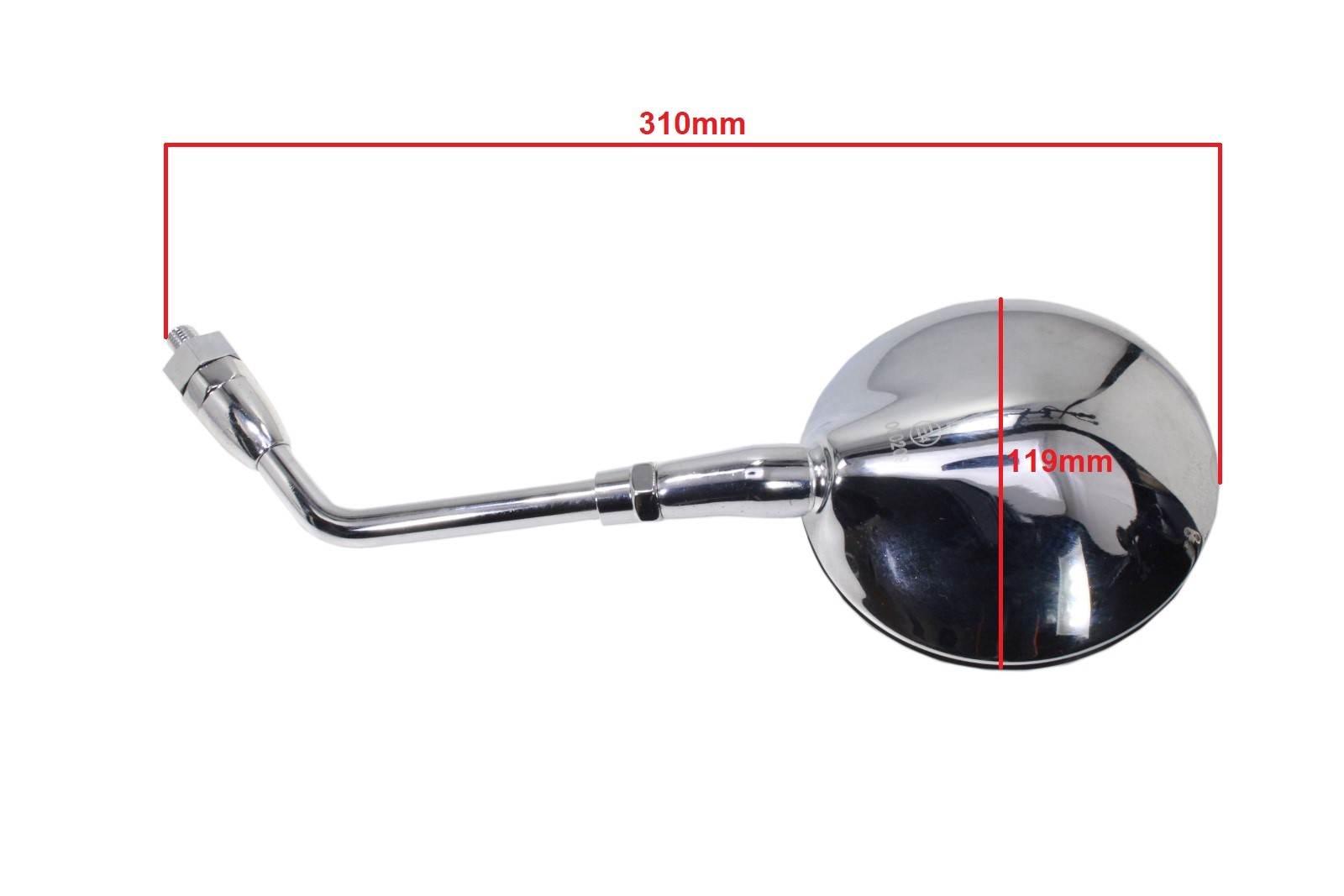 Lusterka m10 qy 174 chrom okrągłe długie masywne kpl - zdjęcie 2