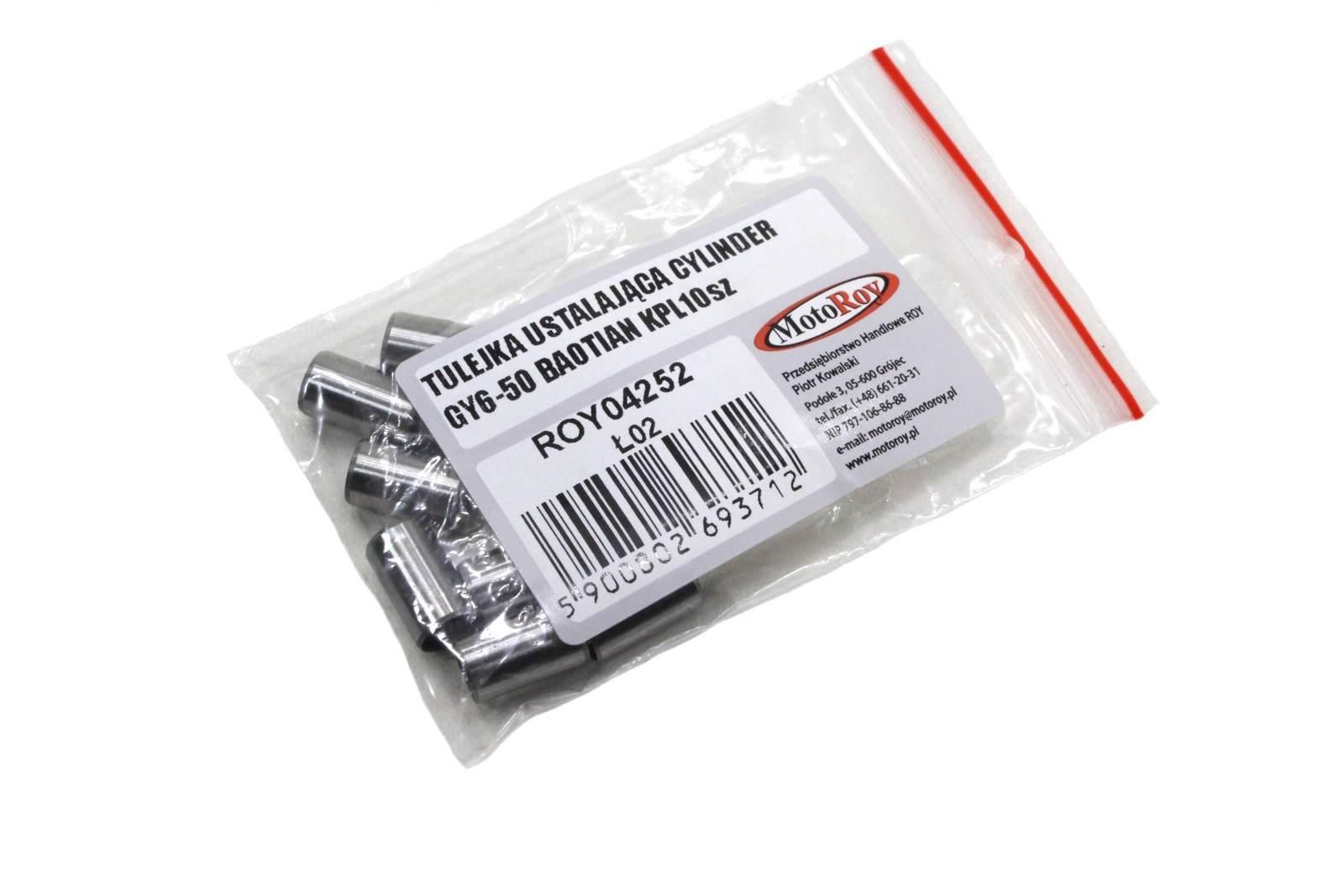 Tulejka ustalająca cylinder gy6-50 skuter baotian org kpl 10szt phe