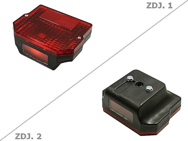 Lampa tył mz kwadrat czerwona | ROY04268