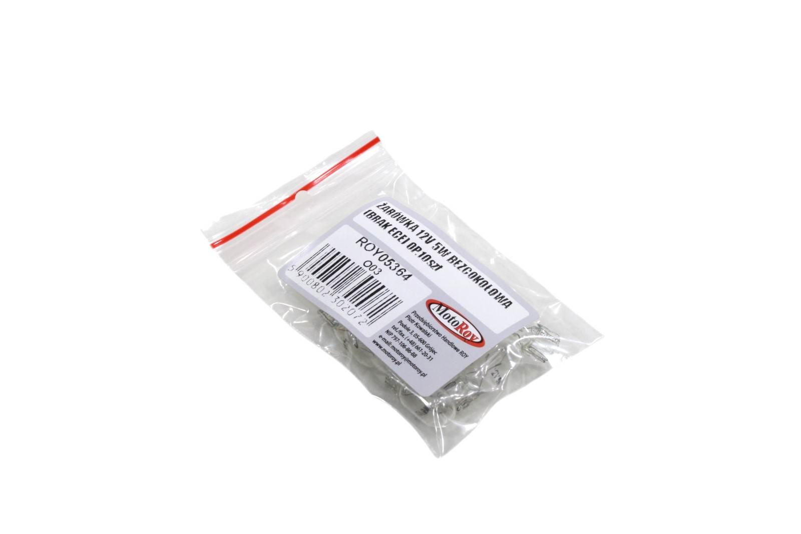 Żarówka 12v 5w bezcokołowa op 10 szt | ROY05364 - zdjęcie 2