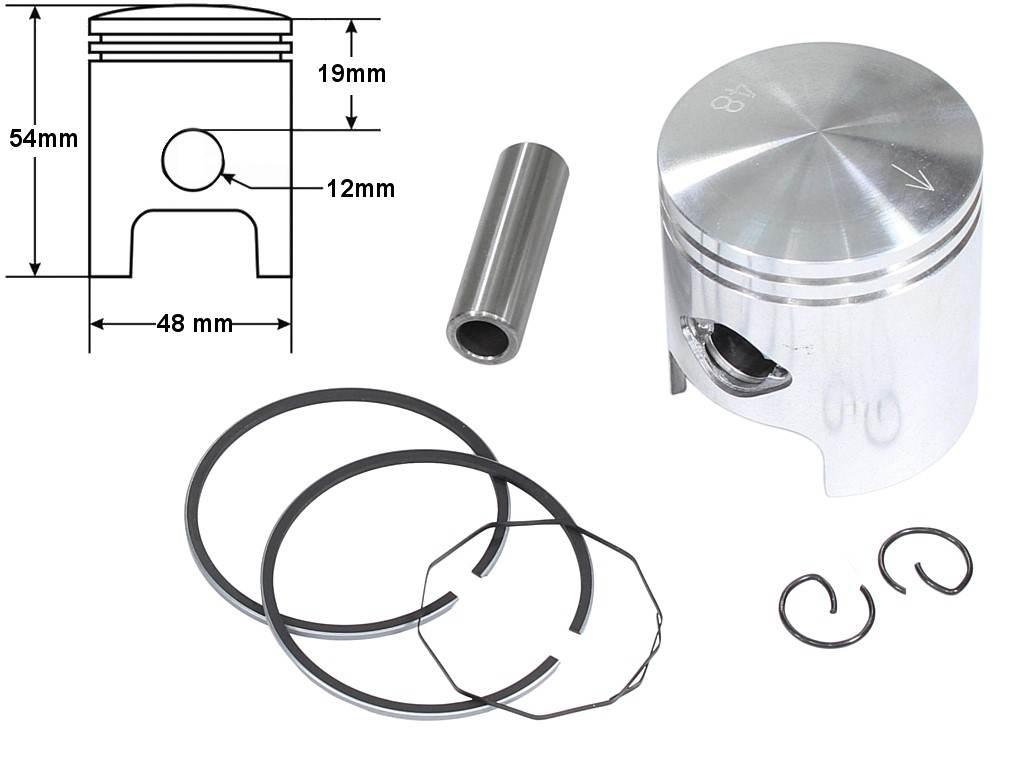 Tłok piaggio typhoon air cool 80cc 48mm pin12 std typhoon