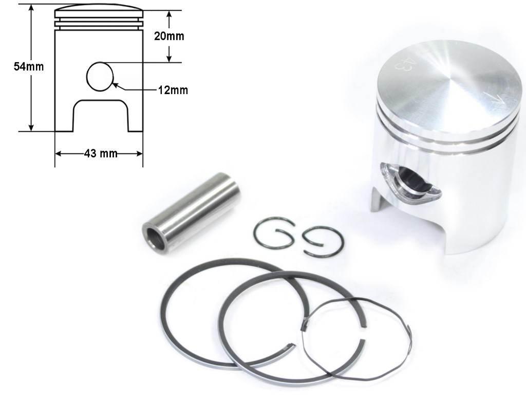 Tłok piaggio typhoon air cool 50cc 43mm std