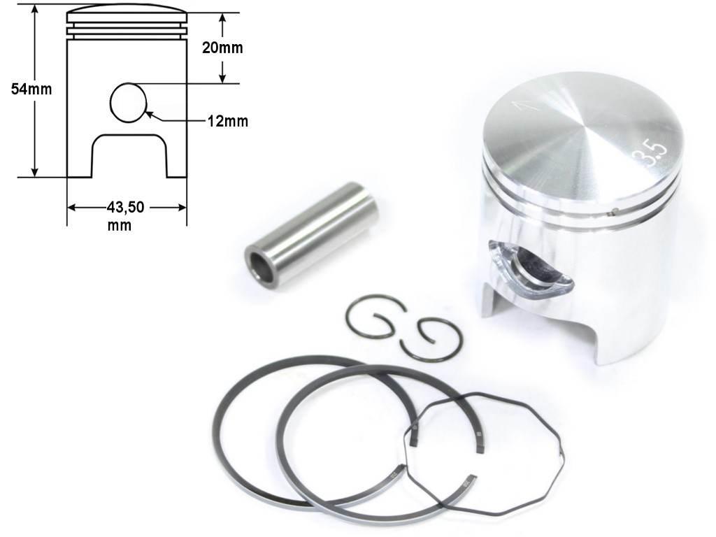 Tłok piaggio typhoon air cool 50cc 43,5mm std