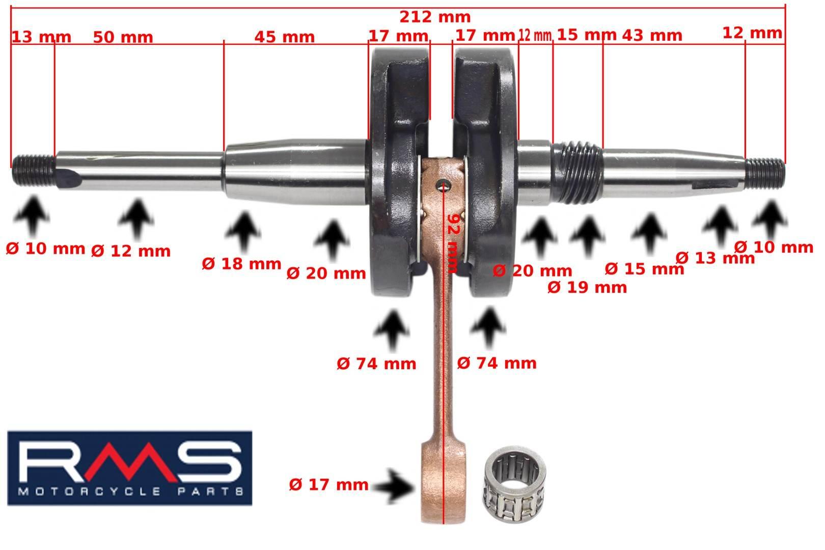 Wał korbowy honda 50cc sfx bali | RMS100010120