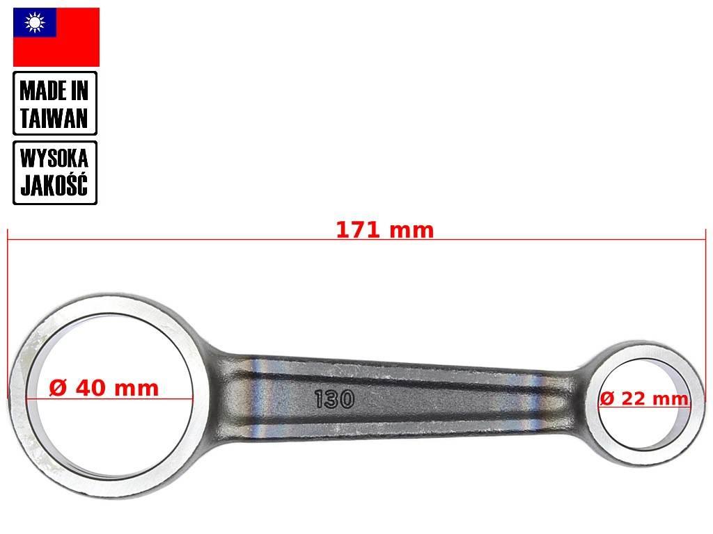Korbowód mz etz 250/251 duells taiwan kpl di - zdjęcie 2