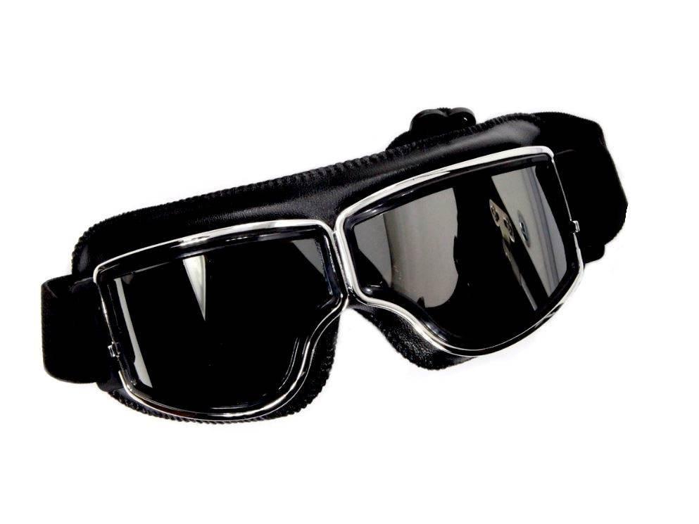 Gogle retro r-03 srebrna szyba wb | ROY06322