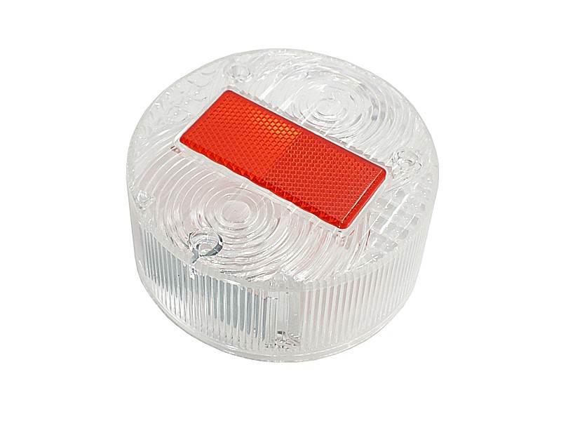 Klosz lampy tył mz okrągły biały z czerwonym odblaskiem