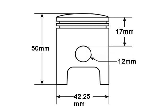 Tłok yamaha dt 42,25 5-szlif | ROY06709 - zdjęcie 2