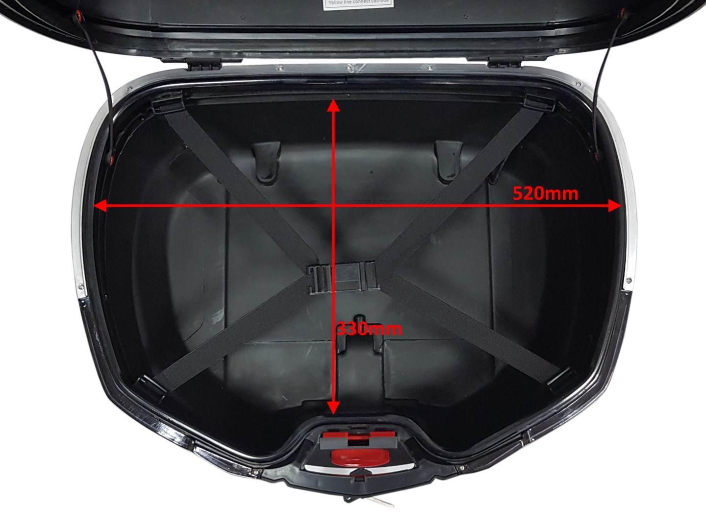 Kufer centralny hf e68 silver 48l światło stop led - zdjęcie 10