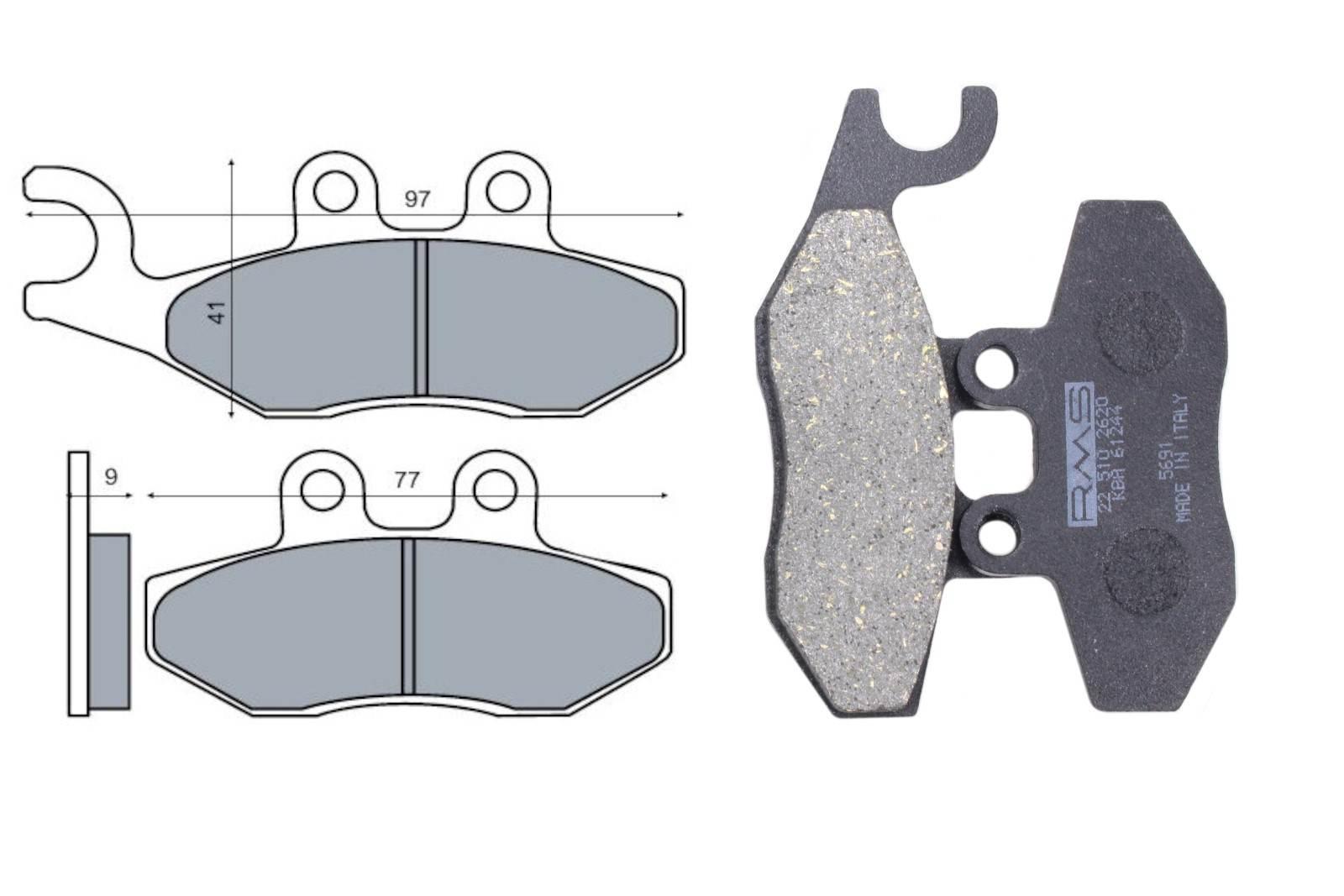 Klocki hamulcowe piaggio beverly 125-200 z homologacją rms