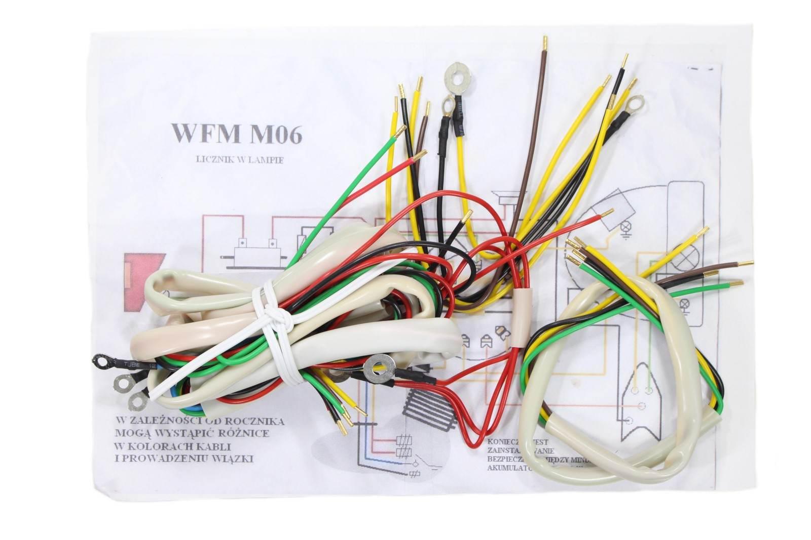 Instalacja wiązka wfm m06 licznik w lampie biała ml