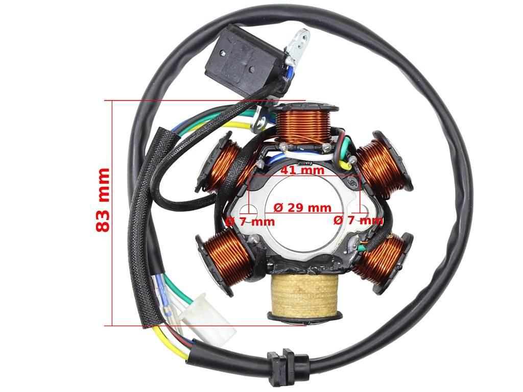 Aparat zapłonowy stator gy6-50 1 cewka zaponowa jt - zdjęcie 2