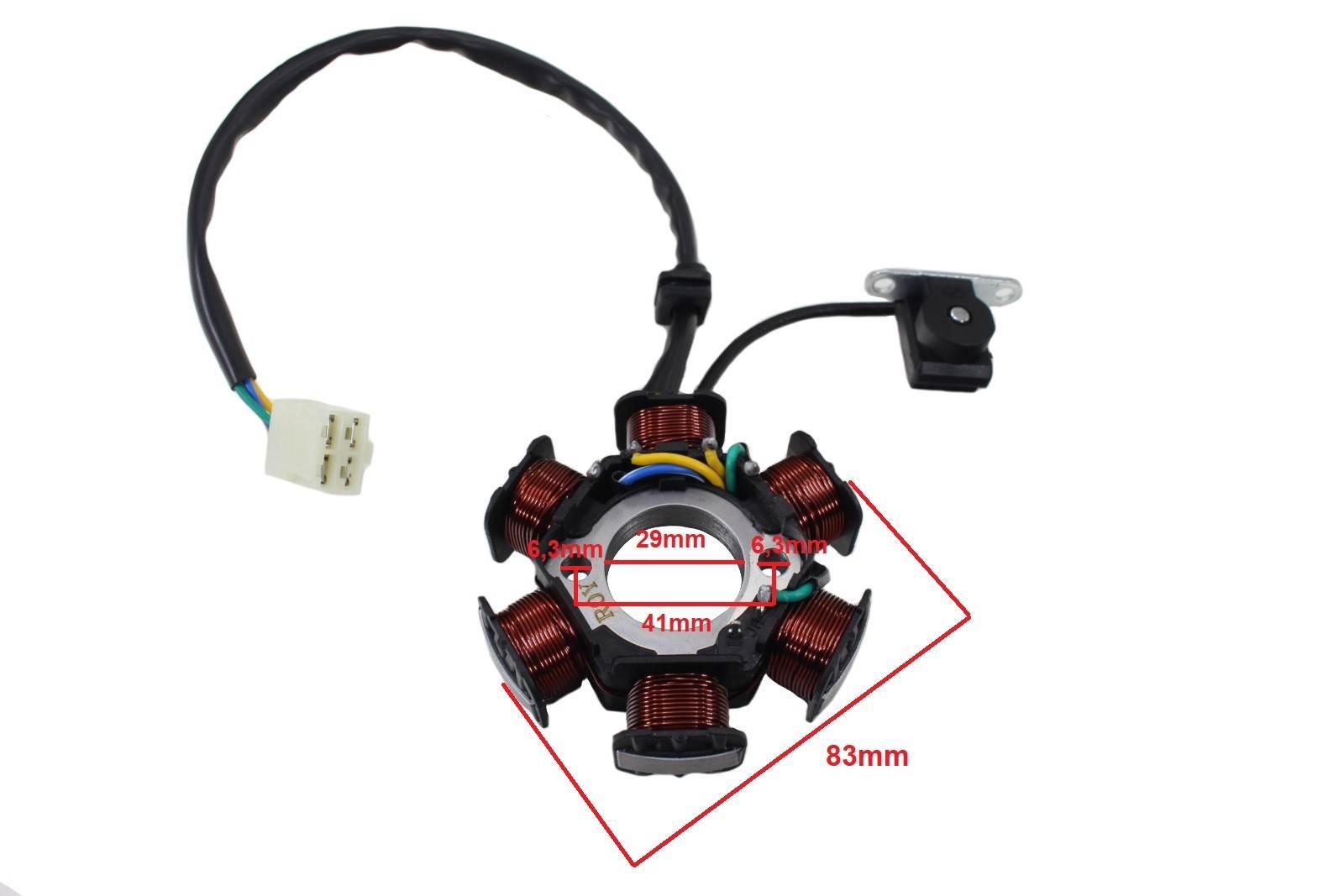 Aparat zapłonowy stator gy6-50 kymco agility prąd stały jt - zdjęcie 2