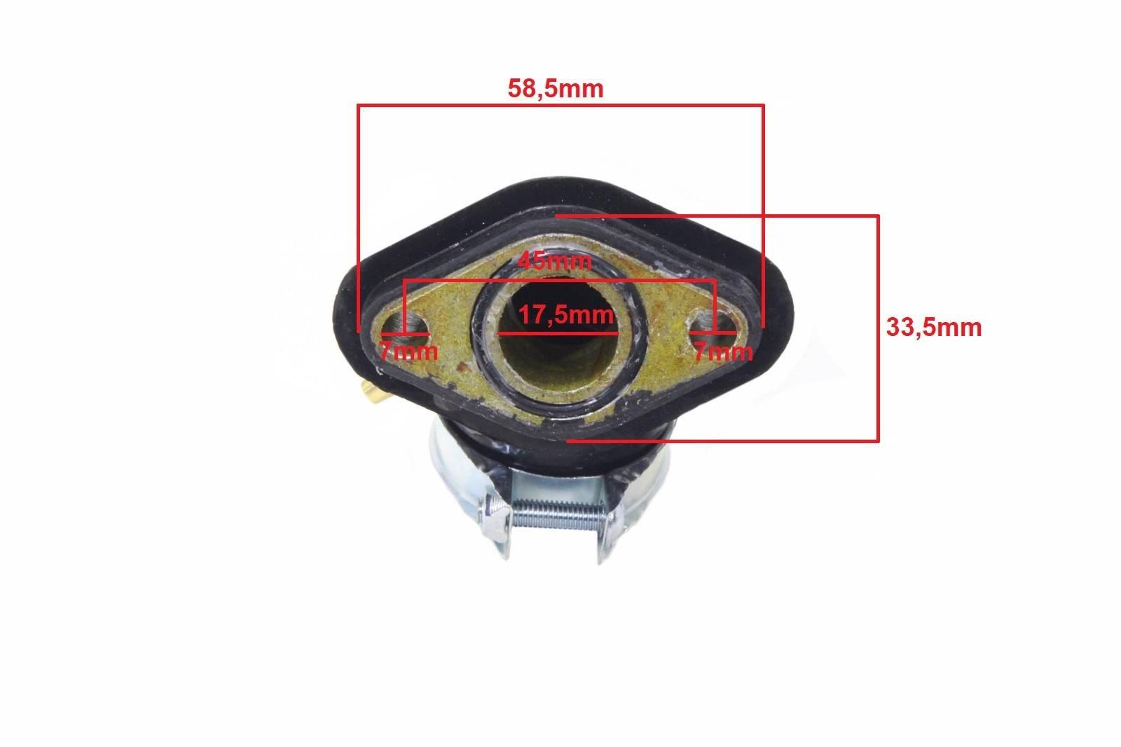 Króciec gaźnika gy6-50 skuter 4t power force - zdjęcie 2