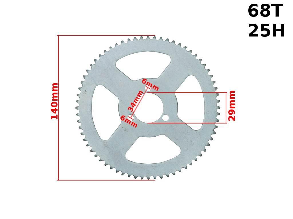 Zębatka tył pocket 25h 68z 29mm bri | ROY11758