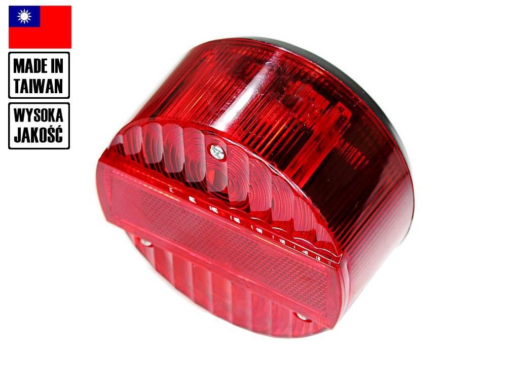 Lampa tył simson mz okrągła czerwona taiwan - zdjęcie 2