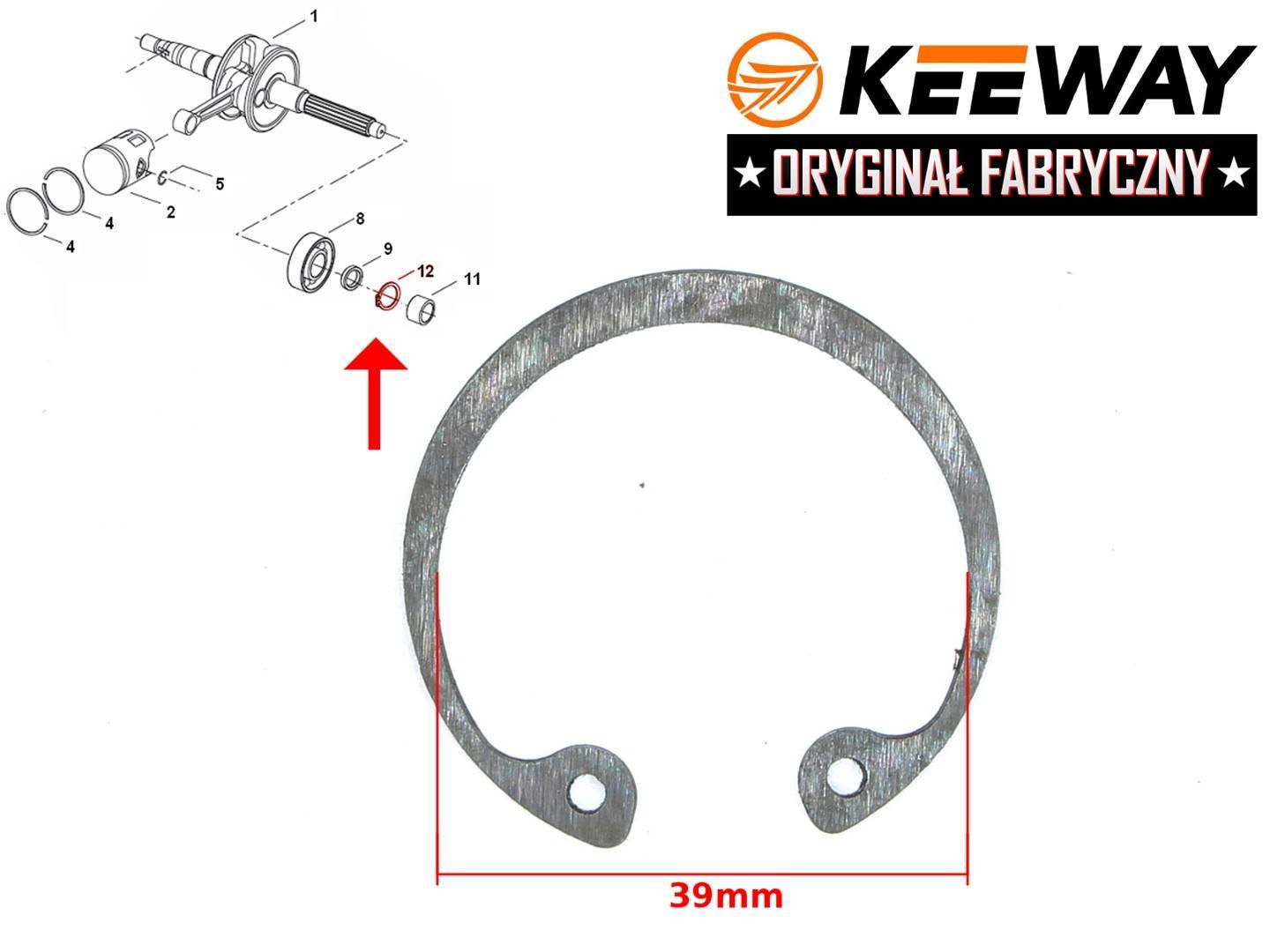 Zabezpieczenie zeger łożyska wału keeway 2t orginał