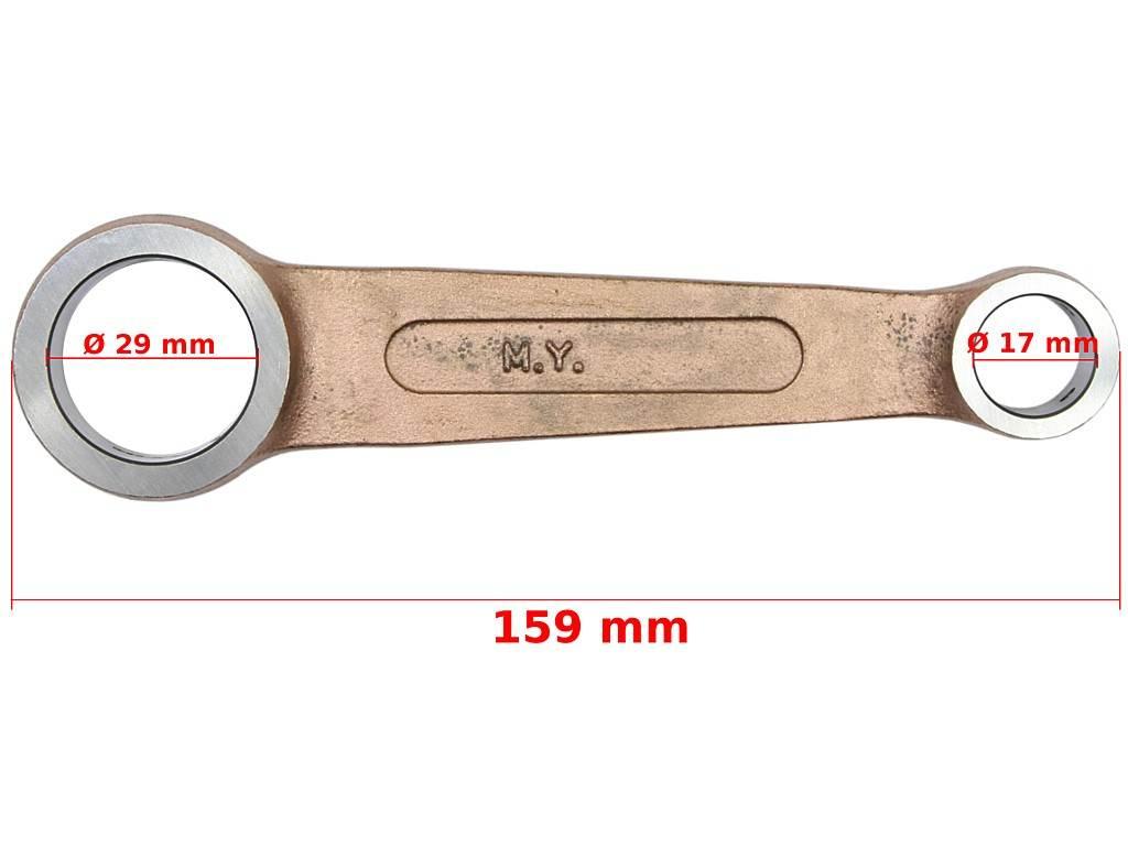 Korbowód wsk 125 czop 21,2mm duells kpl di - zdjęcie 2