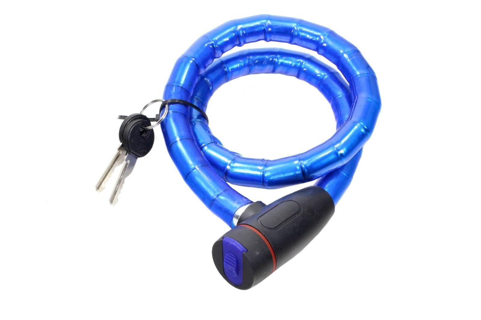 Blokada zabezpieczenie przeciwkradzieżowe 80cm niebieskie